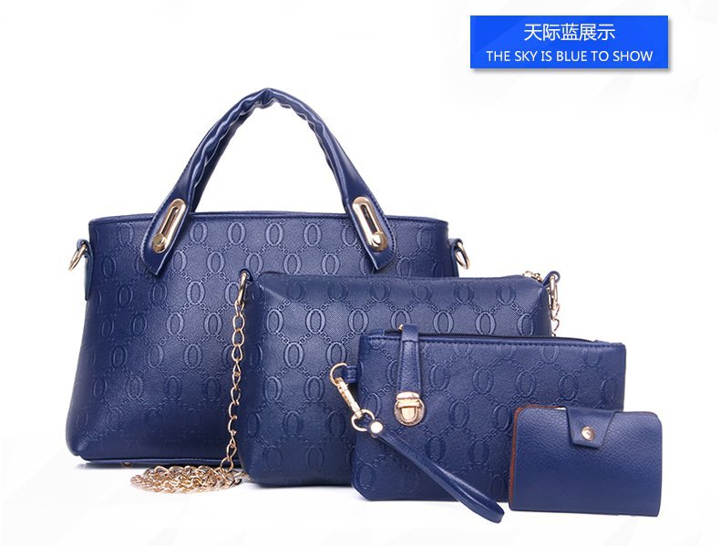 New Bear four-piece set, European and American trend women's single-shoulder bag, crossbody and hand-carry bag, cross-border one-piece delivery worldwide undefined