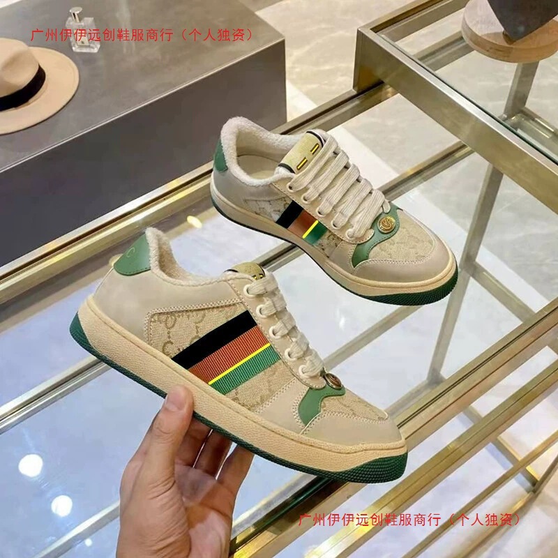 High-End g Brand Women's Sneakers Versatile Retro Vintage Pattern Distressed Sports Casual Shoes Dirty Shoes for Men High-End g Brand Women's Sneakers Versatile Retro Vintage Pattern Distressed Sports Casual Shoes Dirty Shoes for Men