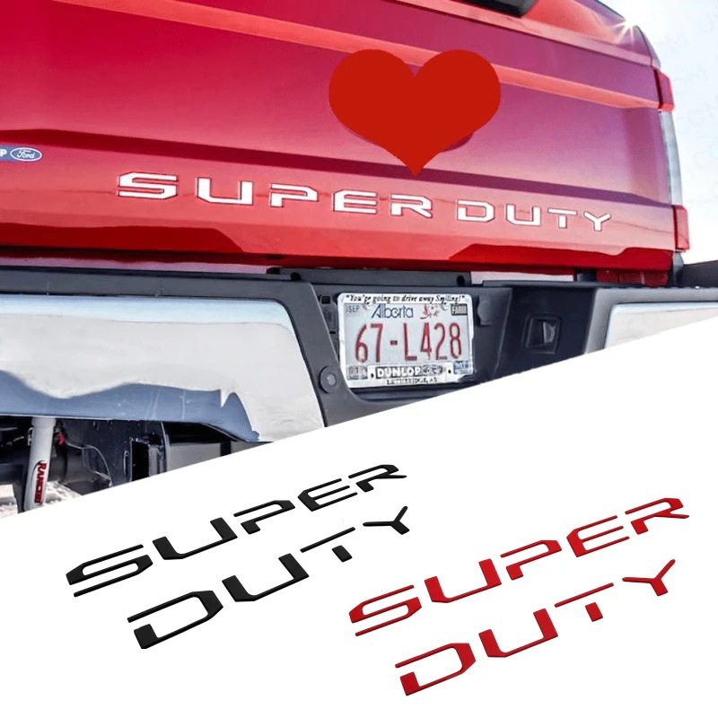 Suitable for 17-19 Ford Pickup Truck Superduty Tailgate Sticker 3D Stereo Front and Rear Car Logo Sticker Electroplating