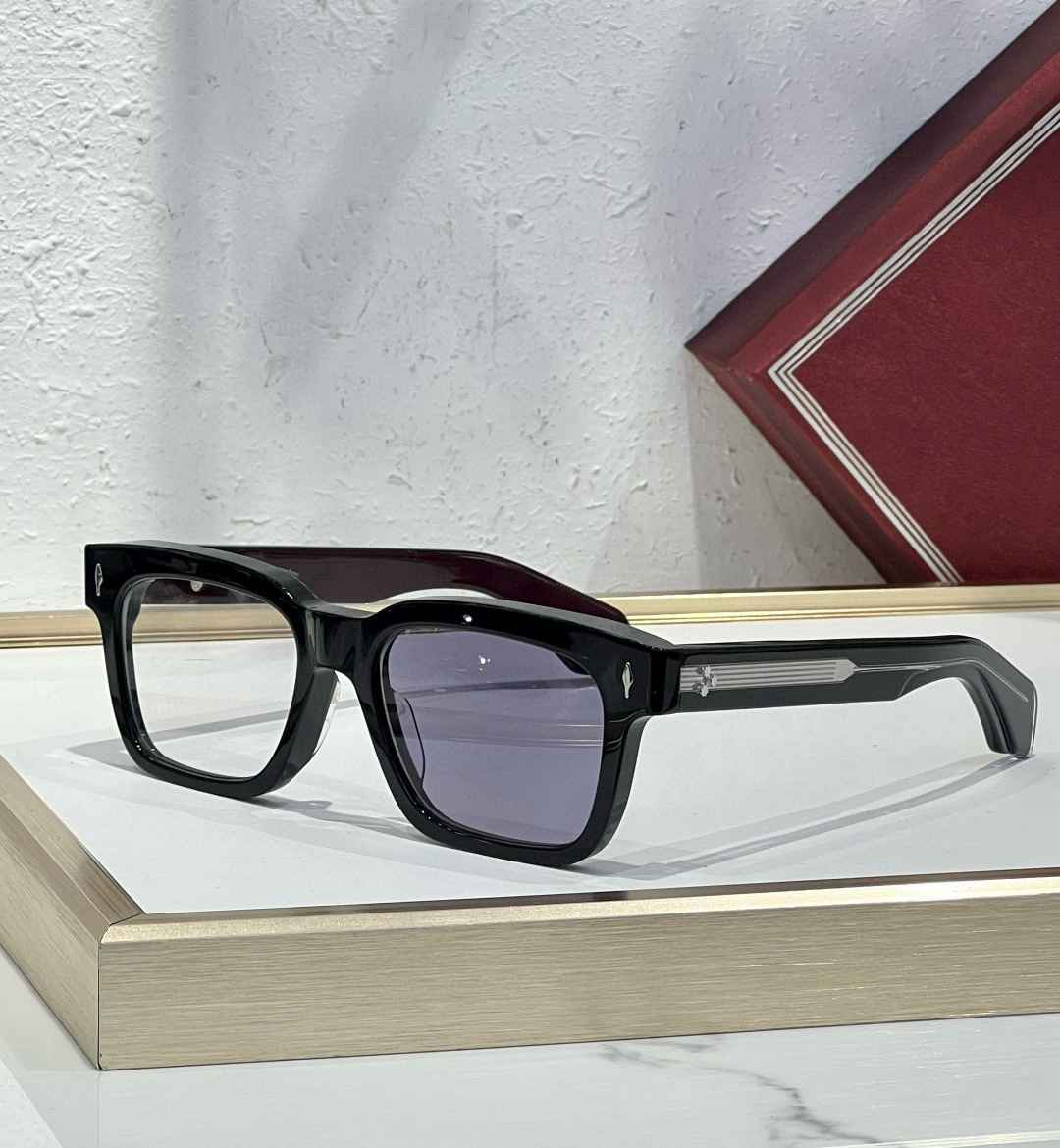 Jacques Marie Mage Molino 55 Square-Frame Acetate Sunglasses Black Light Purple (MOLINO 55)