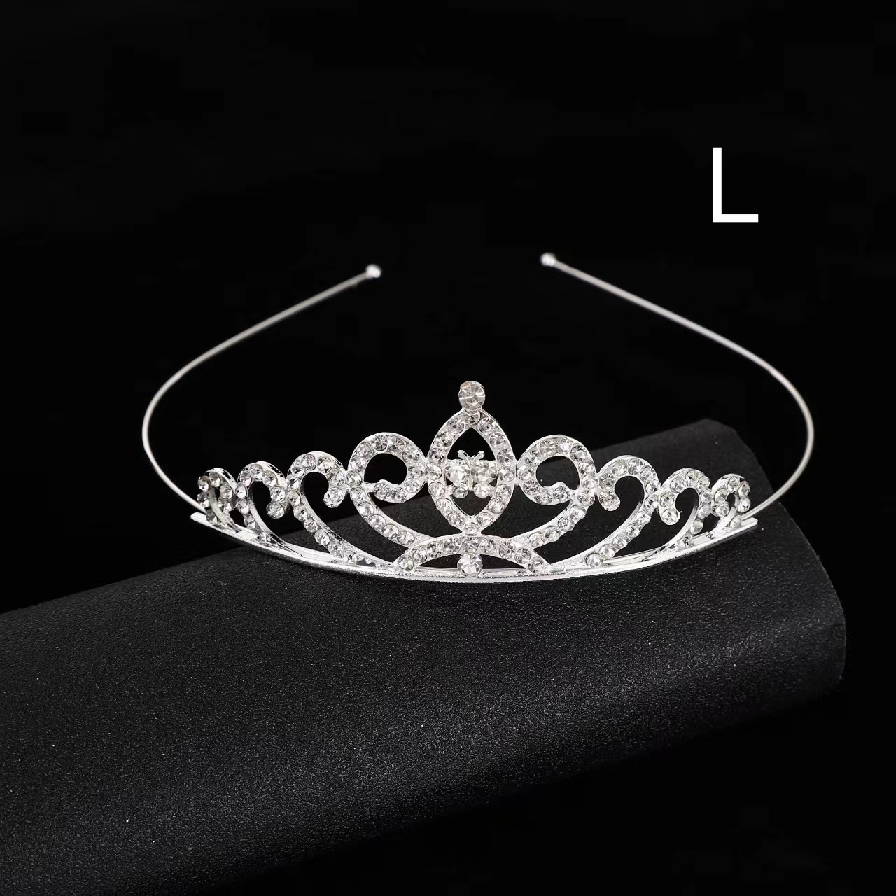 Diadema de corona de diamantes de imitación para niños, peine para el cabello, accesorios para el cabello para niñas, espectáculo de vacaciones para bebés, tocado de novia, cristal chapado en oro