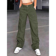 N 27962 High waist workwear pants ������װŮ����羳����