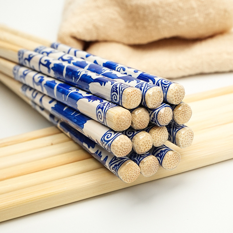 Source wholesale disposable blue and white porcelain bamboo…