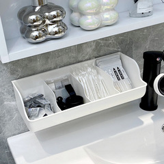 Wall-mounted four-grid storage box, bathroom toiletries shelf, small item storage box, hair tie snack storage rack