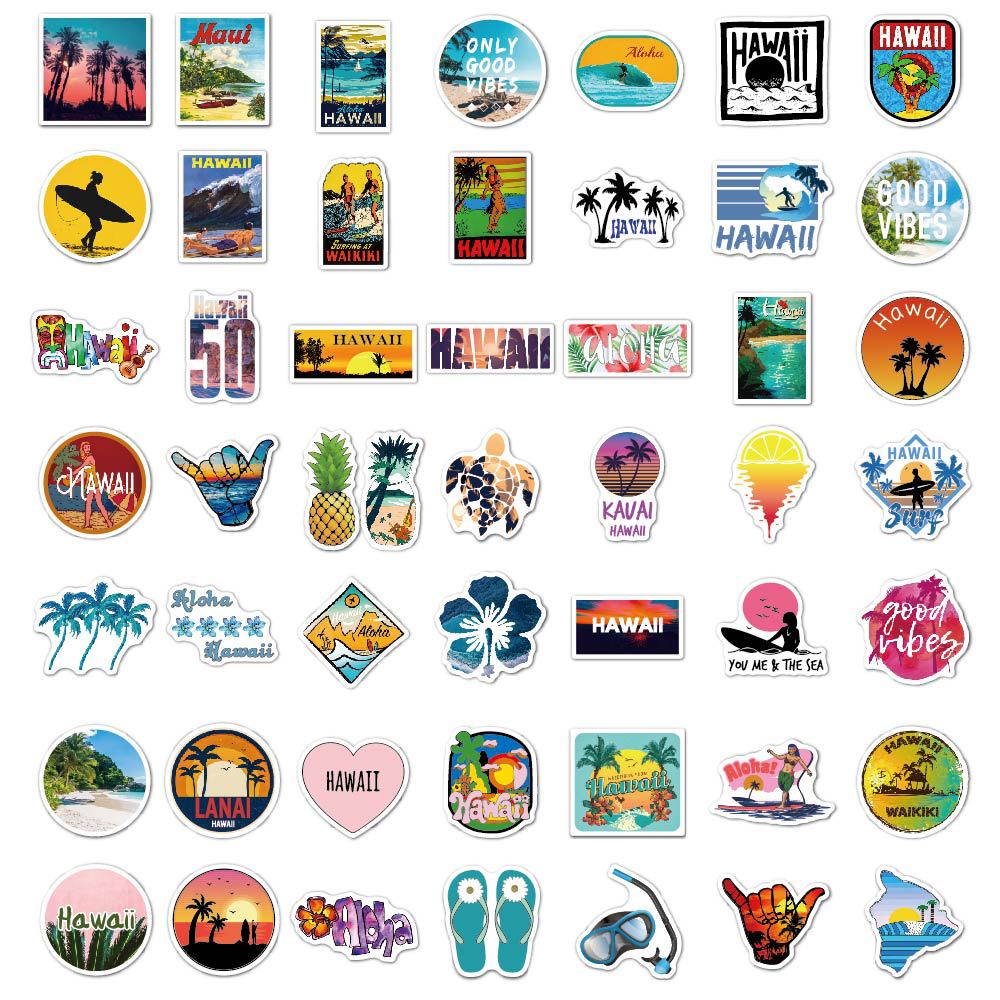 TZ23-夏季沙滩贴纸50张-G2- (3)