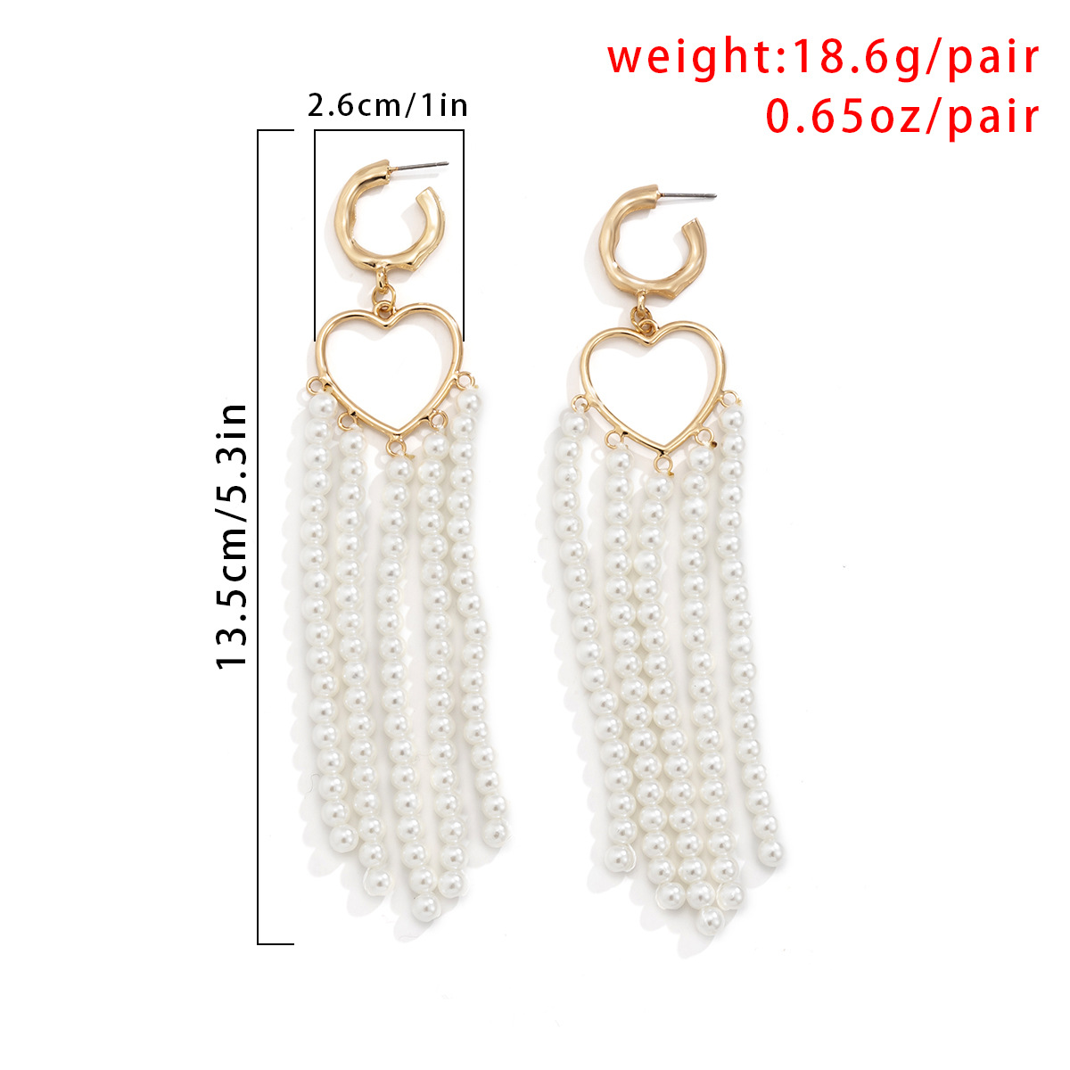 European And American Jewelry Retro Imitation Pearl Tassel Earrings display picture 4