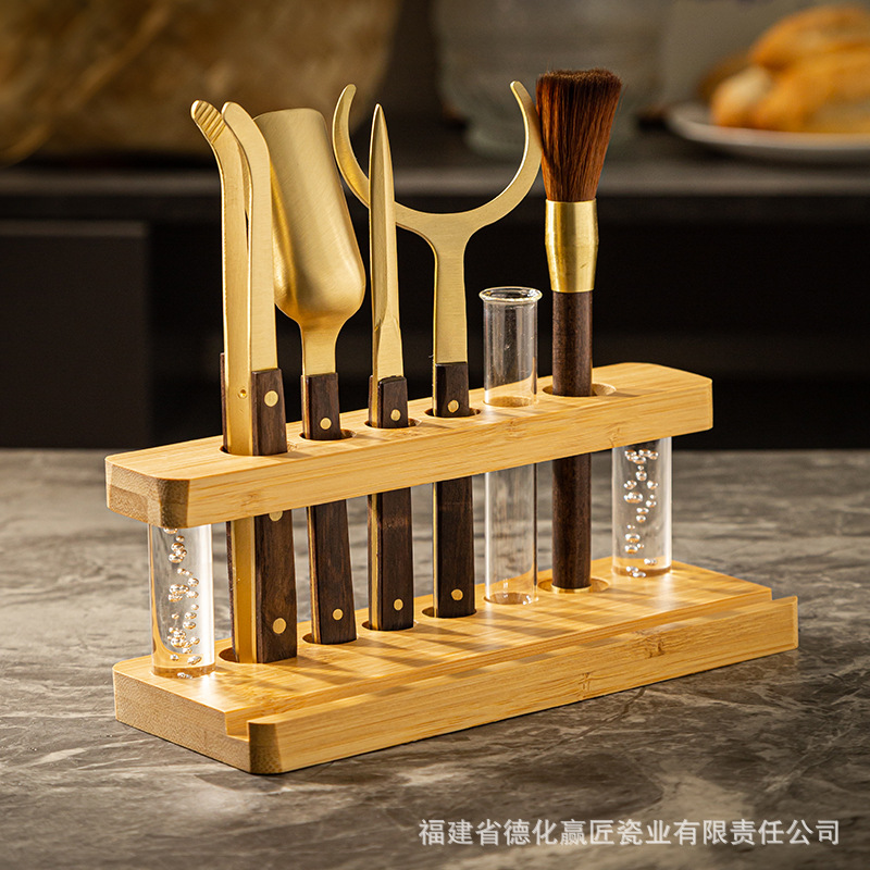 Ceremonia del té seis caballeros conjunto de accesorios de té mesa de té de alta calidad kung fu herramientas de té suministros de decoración de mesa de té