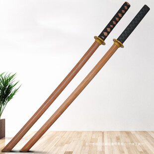 实木居合木刀日本剑道木剑训练竹刀带鞘练习竹剑未开刃拔刀剑木质-阿里巴巴