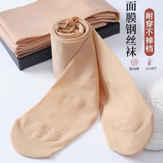 春秋季中厚钢丝袜女连裤袜肉色防勾丝光腿神器加大码薄款打底裤子