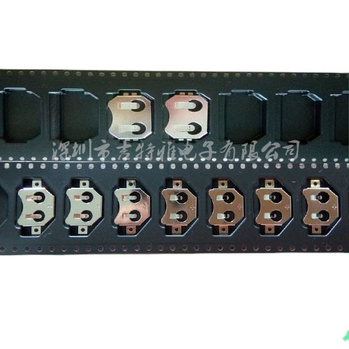 CR2032编带电池扣卷带装纽扣电池座载带自动上锡