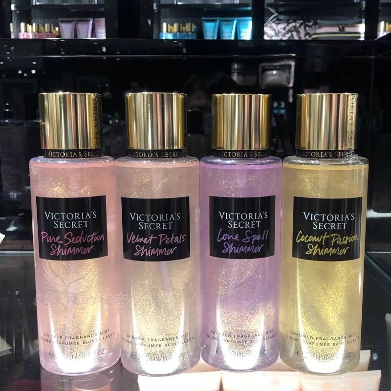 Victoria 's Secret fragrance spray perfumes polvo brillante cuerpo perfumes perdurables pétalos de terciopelo 250MI humectante