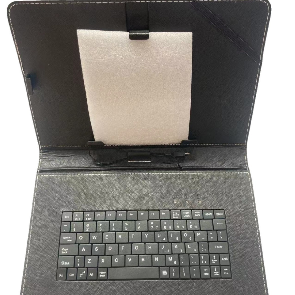 10.1inch Wired Keyboard Leather Case Tablet Protective Case Typing Touch Tablet Stand iPad