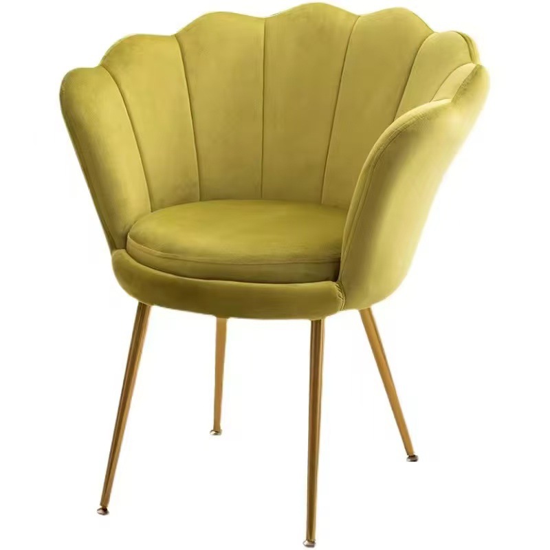 Silla de acento de terciopelo rosa barata de alta calidad silla de salón silla de tocador verde cielo azul marrón