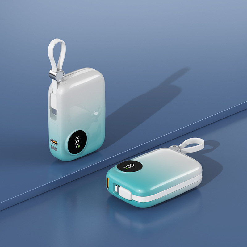 Nuevo certificado nacional 3c de Quanzhou Han 10000 mAh fuente de alimentación portátil de carga rápida 66W PD cable propio