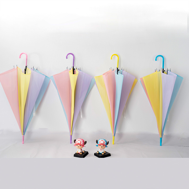 Transparent Umbrella Manufacturer Wholesale Automatic Umbrella Long Handle Straight Umbrella Transparent Umbrella Can Print Logo Automatic Umbrella