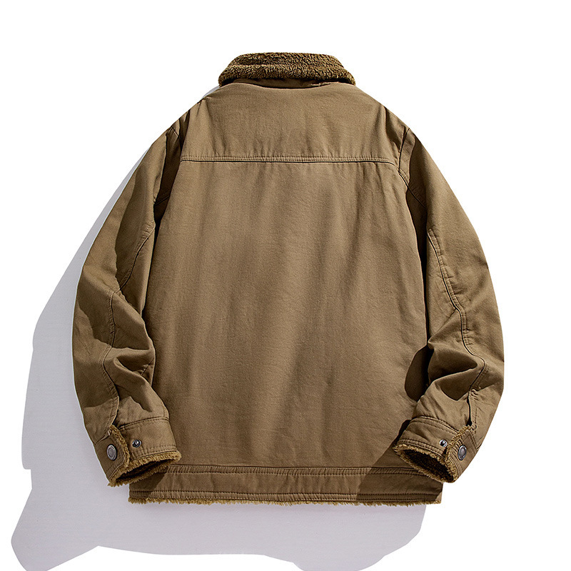 Herren Winterjacke Mit Plüschkragen Lässig Und Locker_voghion.com