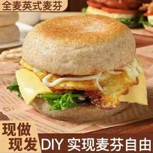 全麦麦芬汉堡胚面包胚早餐面包速食独立包装营养早餐半成品零食