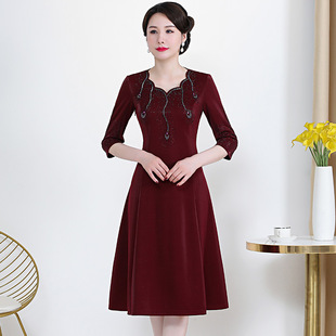 Spring High Quality dress Thickened Elegant Commuter Collar Flower Skirt Fashionable Elegant Korean Style Summer Solid Color Base Shirt