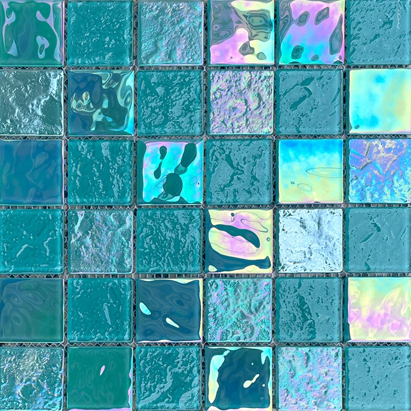 Синяя симфония мозаика хрустальное стекло бассейн вилла ванная комната кухня гостиная балкон ТВ фон настенная плитка