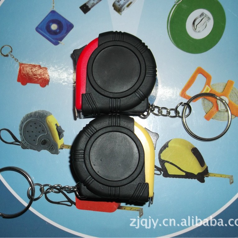 1M带钥匙扣礼品卷尺,1米迷你,1米促销钥匙圈便携