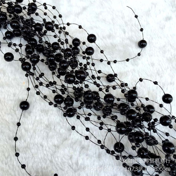 8 + 3mm hilo de pescado perlas de imitación de perlas de alambre de acrílico boda ropa de Navidad celebración de la flor LED Cadena de Luz Accesorios