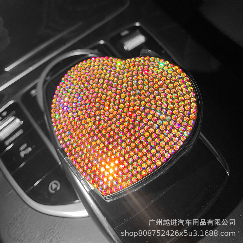 Espejo cosmético de mano plegable de doble cara espejo pequeño bolsillo lindo espejo cosmético pequeño espejo de mano portátil incrustado de diamante mini amor portátil