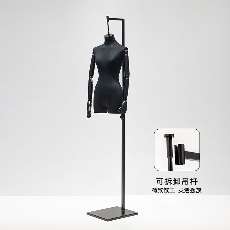 tienda de ropa de alta calidad ventana colgar modelo accesorios de mujer busto maniquí modelo de cuerpo completo