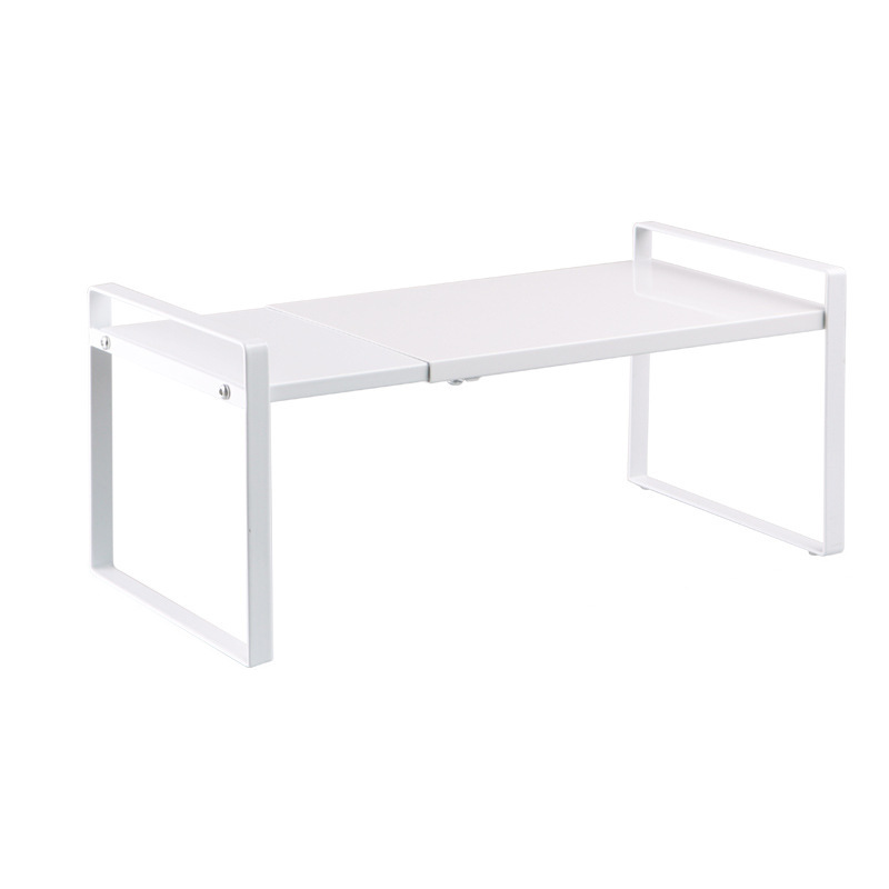 Estante de almacenamiento de armario estratificado telescópico de mesa de cocina multifuncional estilo japonés para platos domésticos, platos y platos