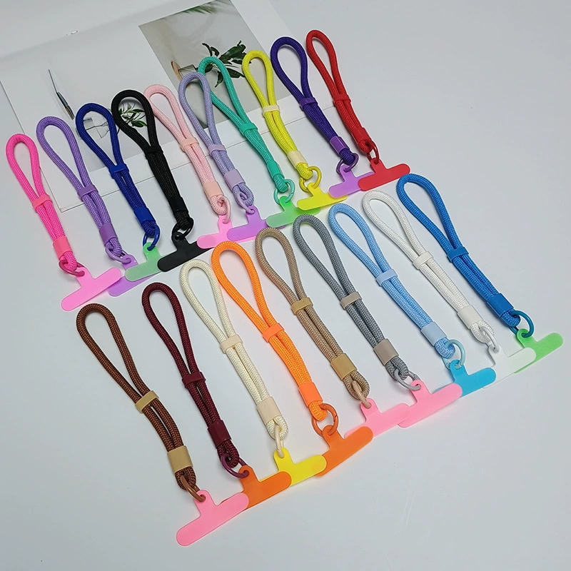 Короткий ремешок для мобильного телефона, многофункциональный, защита от потери и кражи, прочный и долговечный браслет для мобильного телефона, регулируемый многоцветный с прокладкой.