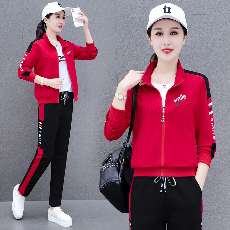 Fashion cardigan sportswear suit women's spring autumn winter 2022 new plus size casual fashion long sleeve three-piece suit Fashion cardigan sportswear suit women's spring autumn winter 2022 new plus size casual fashion long sleeve three-piece suit