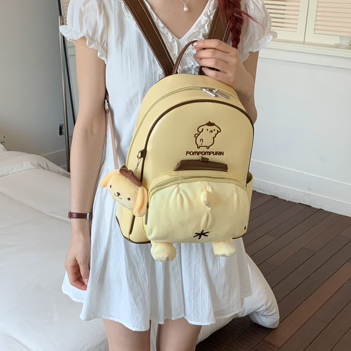 Mochila de dibujos animados de perros de mujeres estudiantes mochila de clase 2026 linda nueva gran capacidad mochila de verano ligera