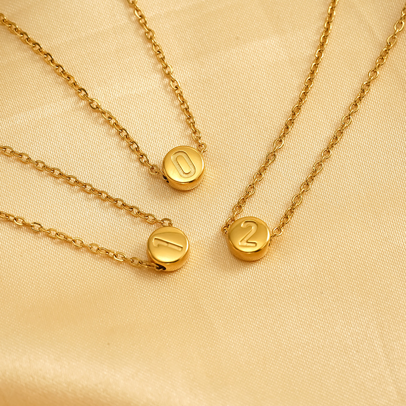 Collar con colgante digital minimalista cadena acero inoxidable_voghion.com