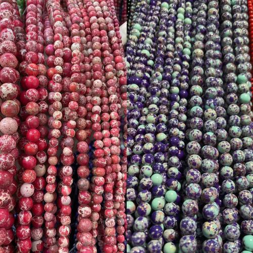 Factory Direct Sale Dangshen Longshoushan Python Skin Bead Strand Bracelet Semi-Finished Wholesale Fashion Button DIY Matching