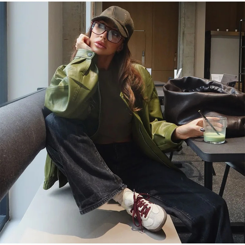Coat Tops Type Holiday Occasion Women's Vacation Simple Style Solid Color Zipper Coat Casual Jacket