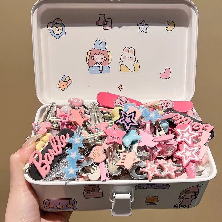 Horquilla de color dopamina, clip de pico de pato de cabello roto coreano femenino, horquilla de sentido avanzado y2k, clip lateral con flequillo, tocado