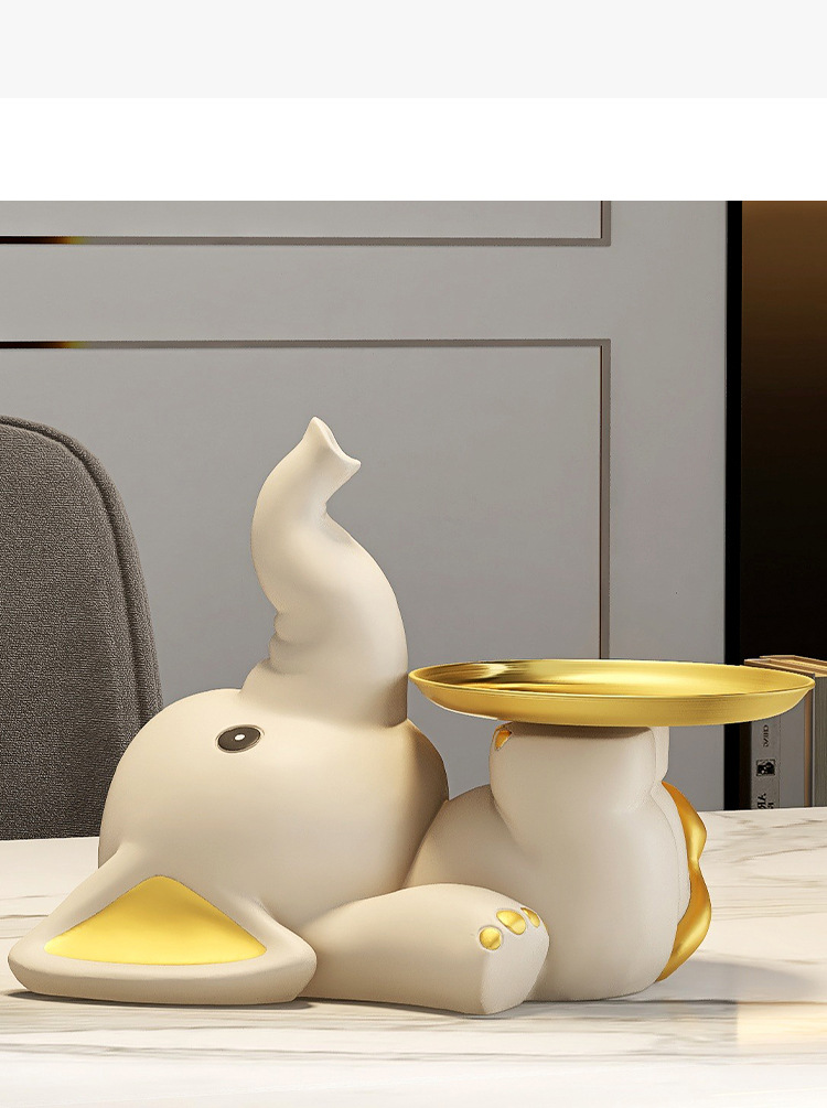 Silver Elephant Tray Ornament