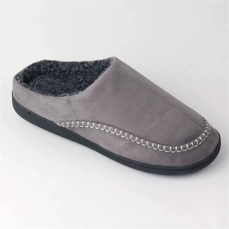 Оптовая торговля за рубежом, индивидуальный пошив меховых тапочек для мужчин, осенне-зимние домашние тапочки с противоскользящей подошвой, теплые хлопковые тапочки для помещений.