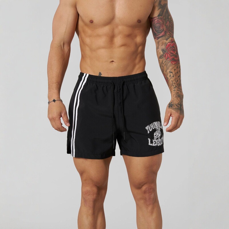YOUNGLA American New Men's Shorts Muscle Fitness Sports Quarterer Outdoor Running Basketball Training Pants