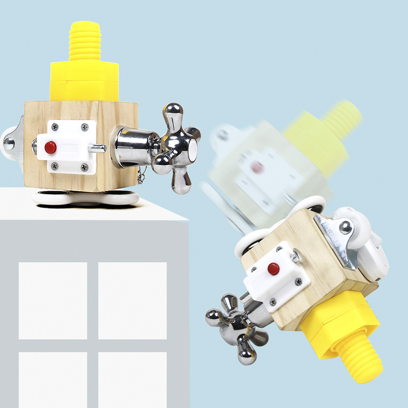 La educación temprana de los niños ocupado cuadrado seis en uno rompecabezas interactivo entre padres e hijos capacidad de pensamiento lógico manual cerebro juguetes de madera