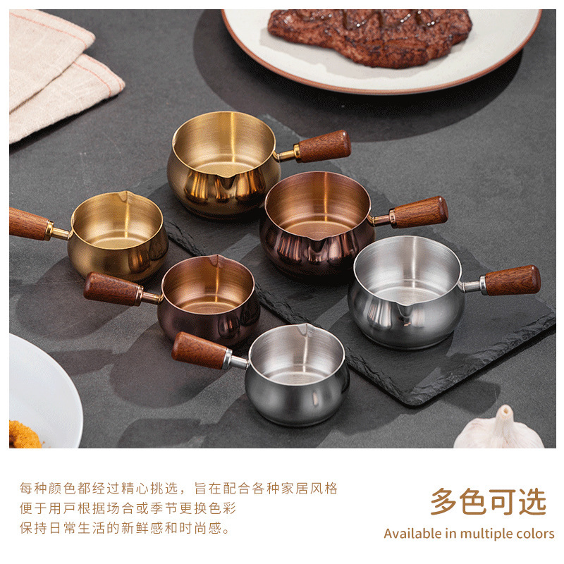 304不锈钢酱汁杯西餐牛排酱料杯木柄调料小碗番茄沙拉蘸酱碟子|undefined