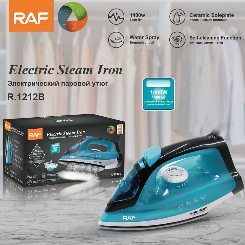 European standard household portable handheld steam electric iron household super large power 1400W ceramic baseboard ironing clothes