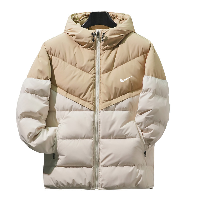 2024 Winter down Jacket Men's Trendy Loose Casual Thickened Warm Hooded White Duck down Men's Workwear