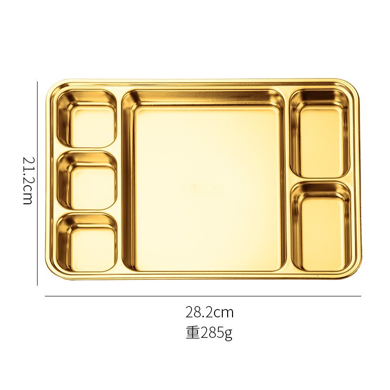 304 plato de acero inoxidable estilo coreano creativo de salsa de barbacoa plato multipropósito de bocadillos plato de comedor de partición de buffet