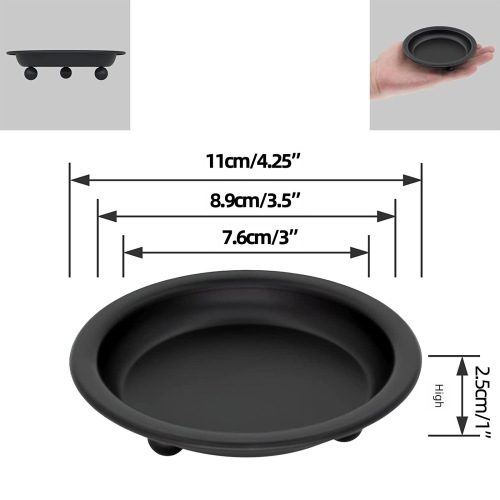 American-style black dish-shaped iron candle holder wholesale cross-border essential oil candle base tray Amazon wedding decor