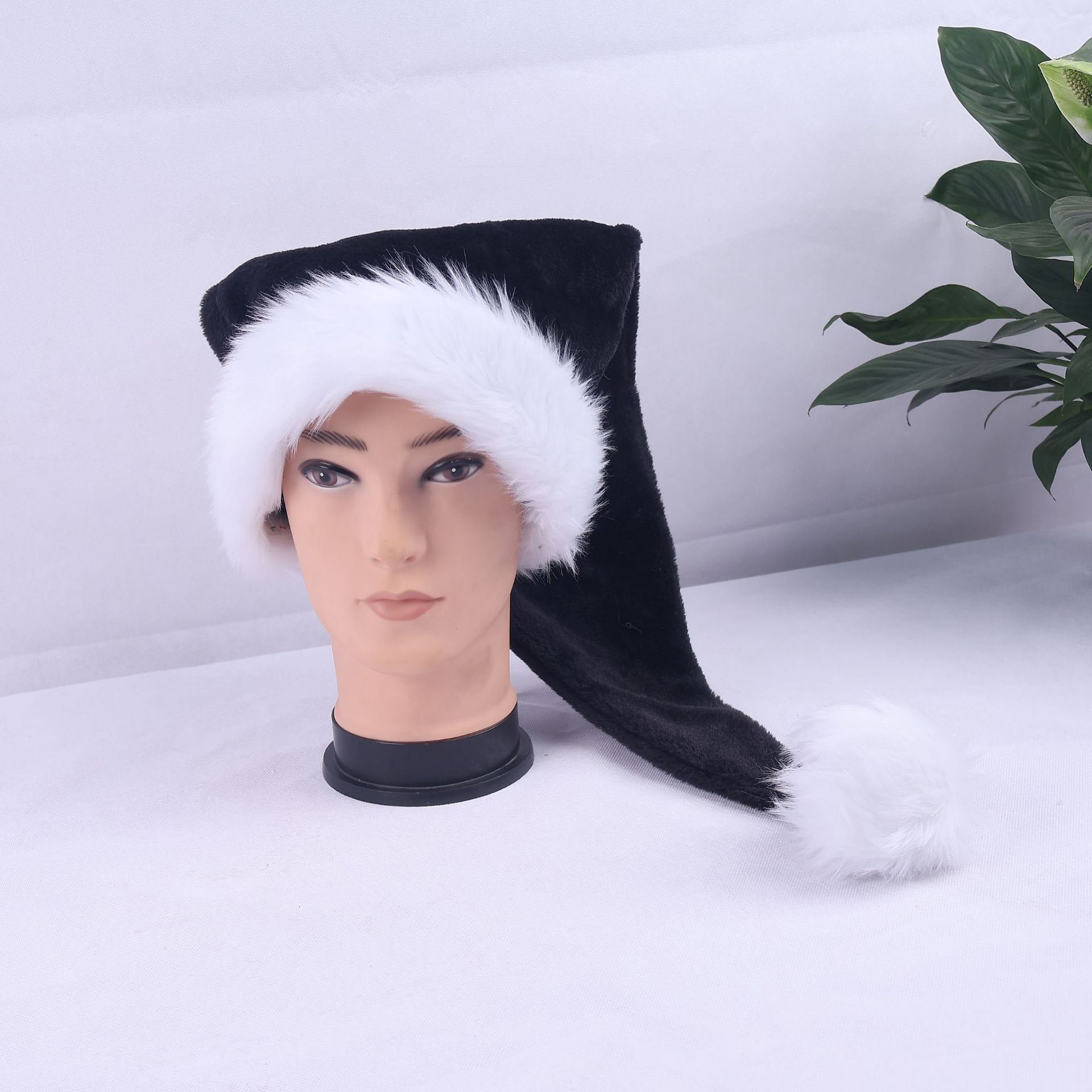 Productos explosivos transfronterizos Sombrero navideño multicolor de 75cm alargo 32*75cm Sombrero navideño de felpa de una sola capa Fábrica de origen