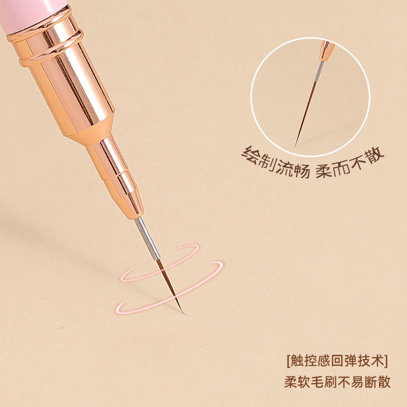 Estilo japonés pluma de dibujo de uñas muy fino pintado trazos muñeca pintado a mano patrón de uñas pintura flor conjunto completo para el salón de uñas