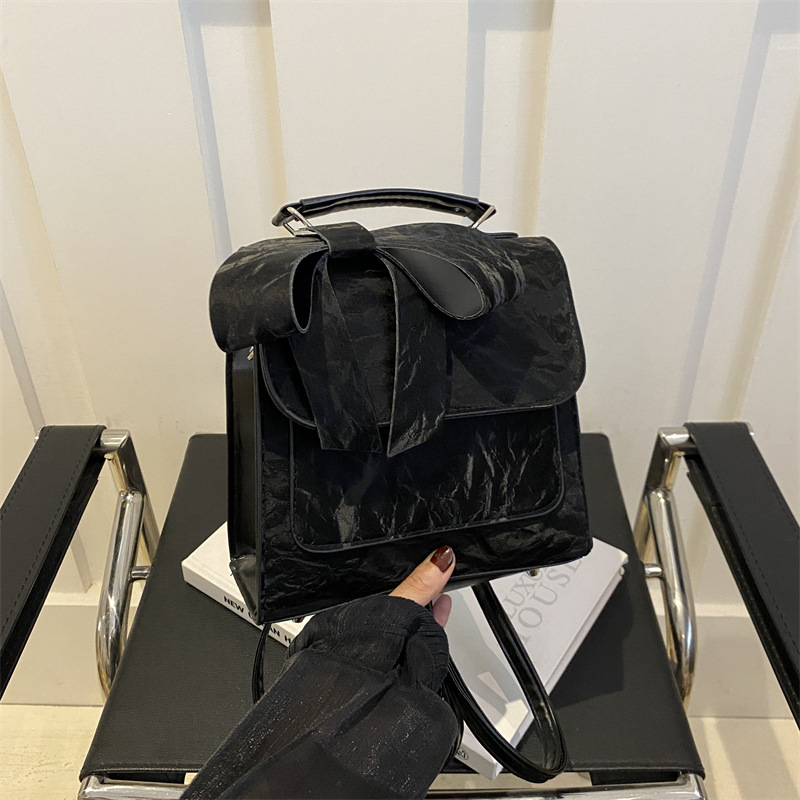 Zaino donna con fiocco stile college borsa versatile elegante_voghion.com