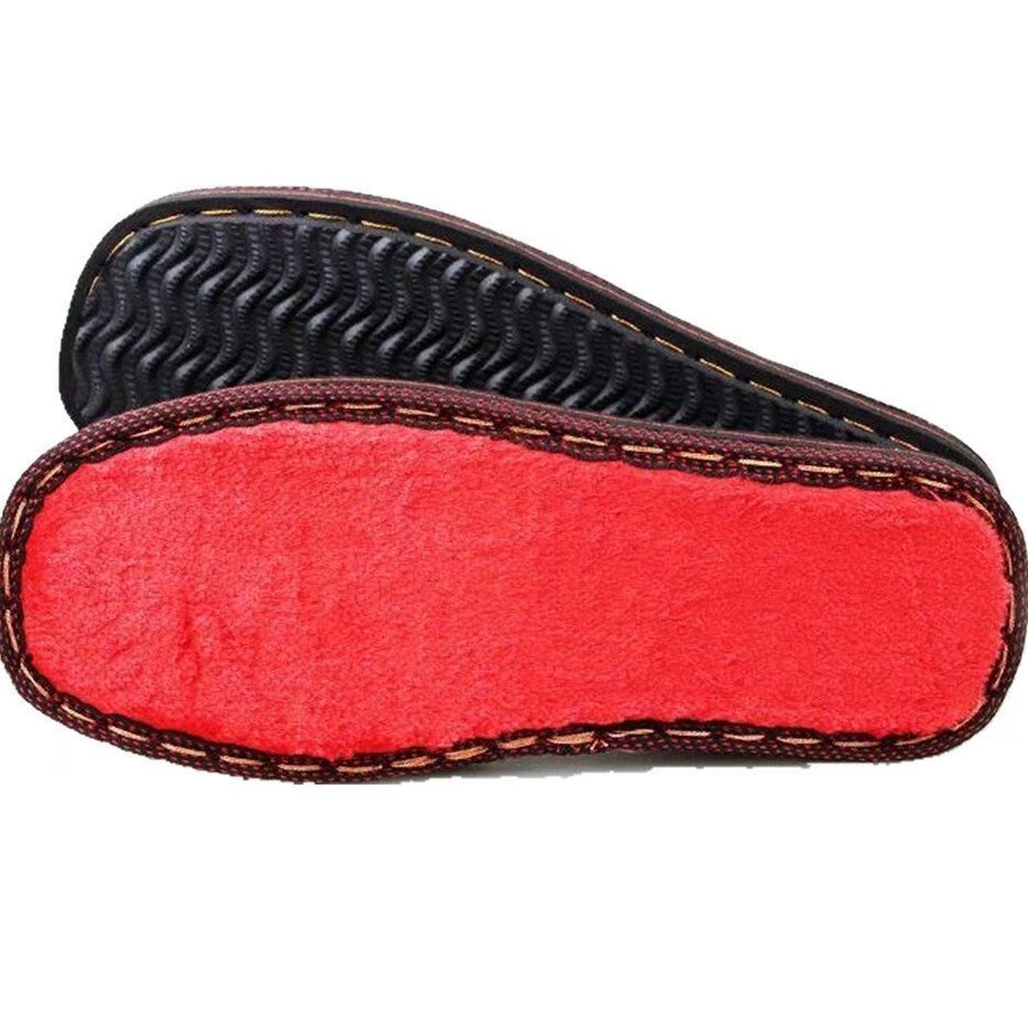 Длинная шерстяная резиновая плоская подошва Bo Bi Cai, противоскользящая толстая, износостойкая резиновая пена подошва зимние тапочки