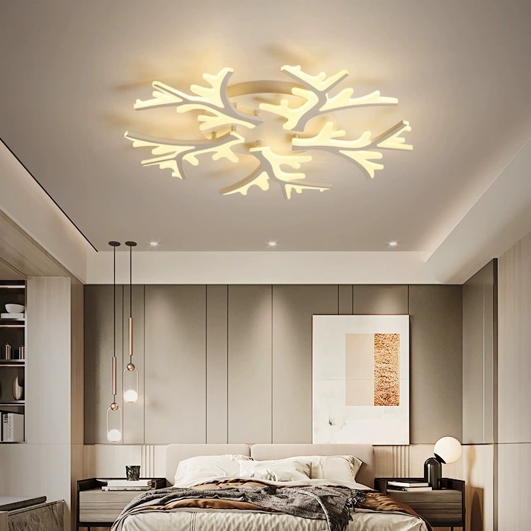 Luz de sala de estar2024 lámpara de techo de corno de ciervo atmósfera moderna y minimalista lámpara de dormitorio doméstica arte de la habitación luminaria nórdica