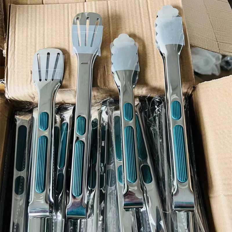 Multi-yuan Food Clips Stainless Steel Food Clips Kitchen Barbecue Steak Clips Household Bread Food Anti-scalding Clips 5 Yuan